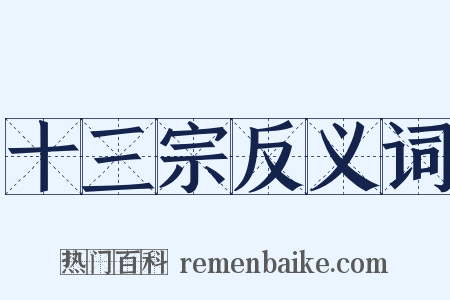 十三宗反义词是什么意思的图片